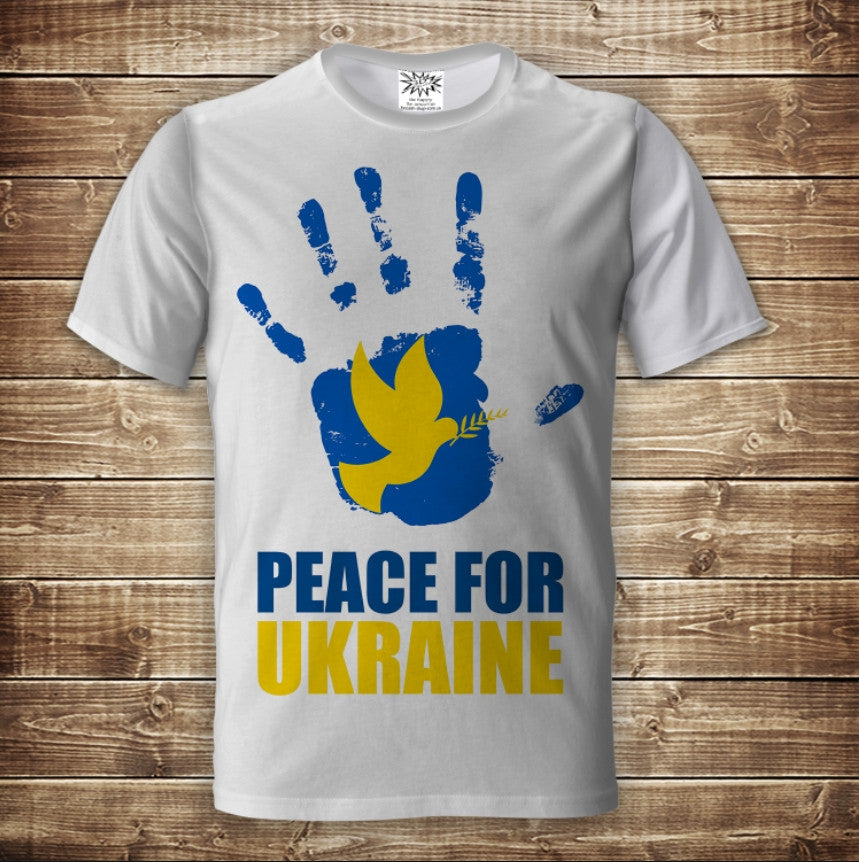 T-shirt 3D All Over Print Peace For Ukraine Adult and Children Sizes