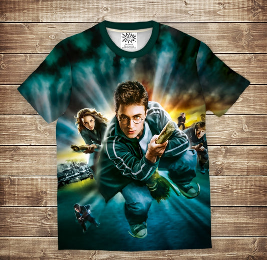 Camiseta 3D All Over Print Harry Potter y Juego de Quidditch Tallas Infantil y Adulto