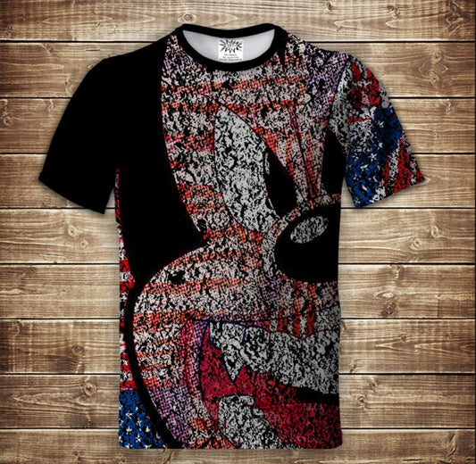 Camiseta 3D All Over Print Angry Mickey Mouse