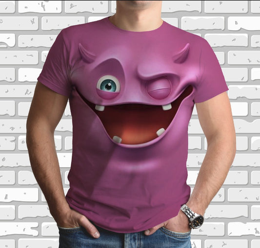 Camiseta 3D All Over Print con tema de emoticonos