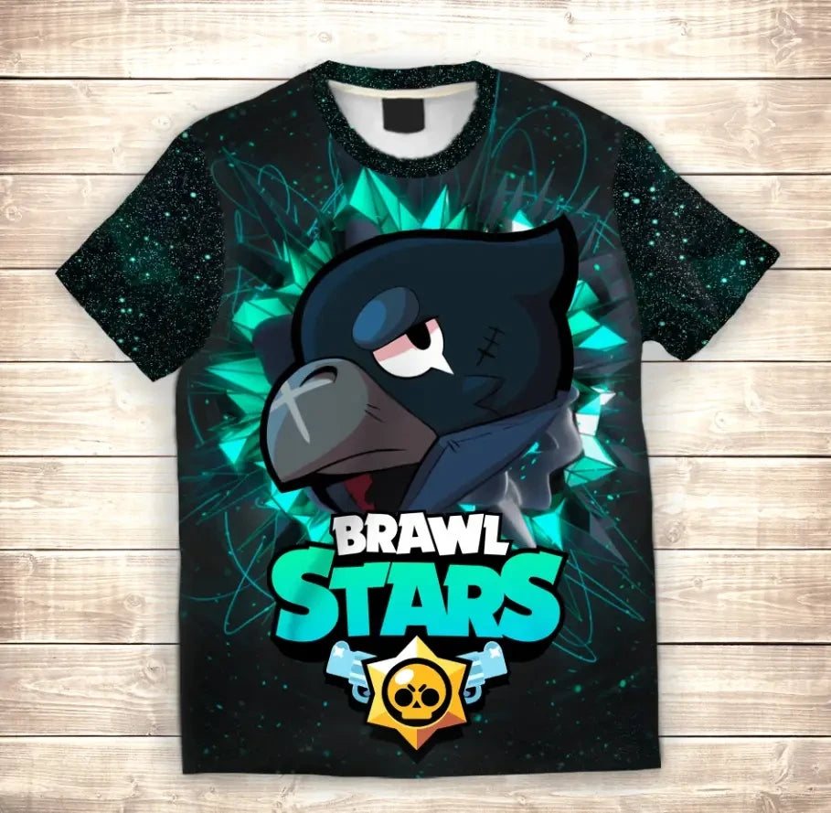 Camiseta 3D All Over Print CROW FACE Brawl Stars