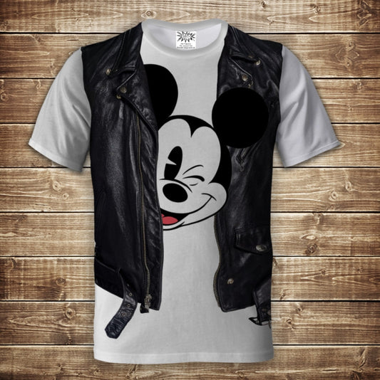 T-shirt 3D All Over Print 2-in-1 shirt + vest Mickey Mouse Adult and children's sizes