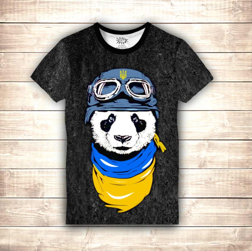 Camiseta 3D All Over Print Panda Patriota