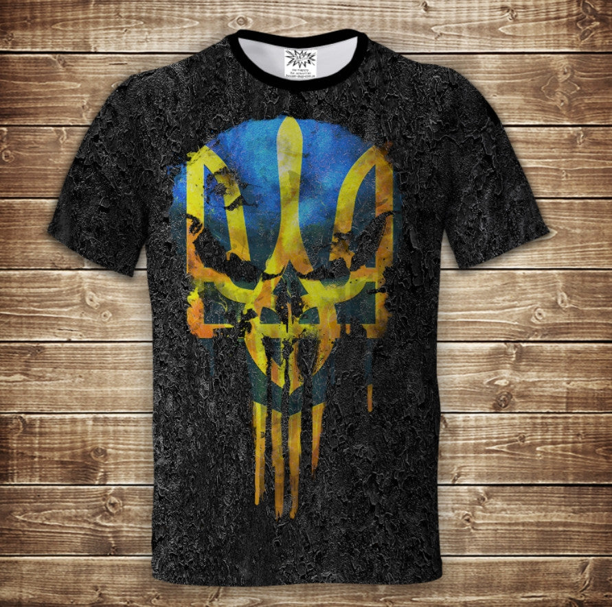 Camiseta 3D All Over Print Ucrania Punisher