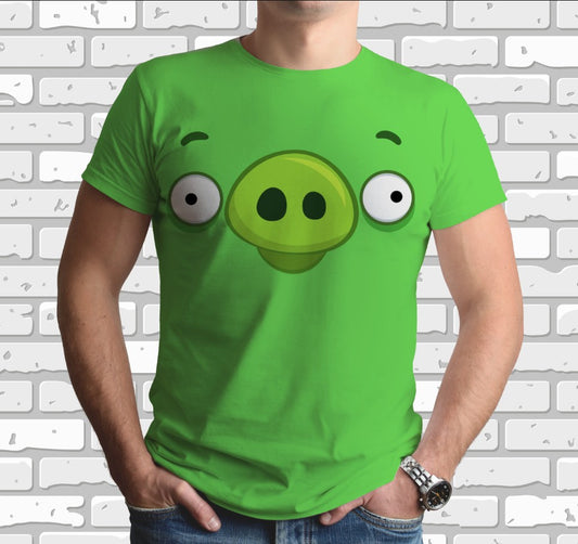 Camiseta 3D All Over Print Angry Birds Corona Cerdo