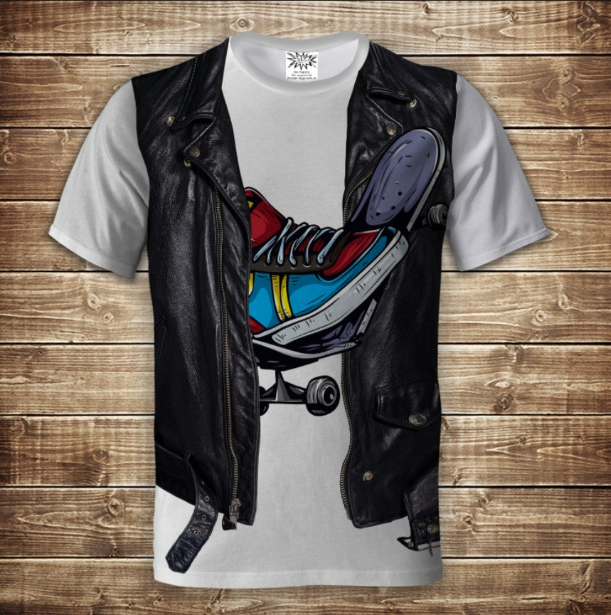 T-shirt 3D All Over Print 2-in-1 T-shirt + Vest Skate Adult and Children's Sizes