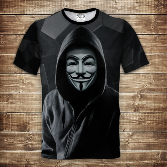 Футболка 3D All Over Print ANONYMOUS - Anonymous