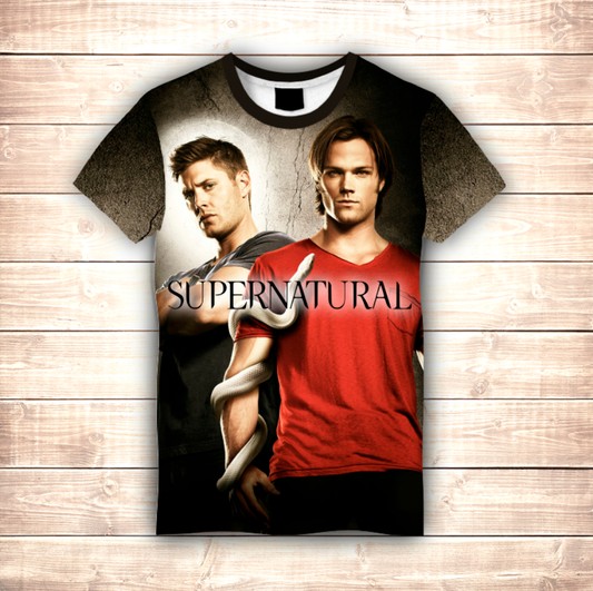 Camiseta 3D All Over Print con Dean y Sam Winchester