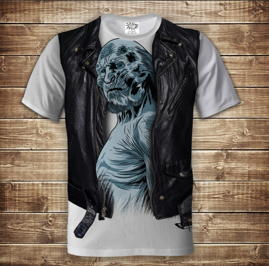 T-shirt 3D All Over Print 2-in-1 T-shirt + Vest Game of Thrones White Walker Adult and Children's Sizes