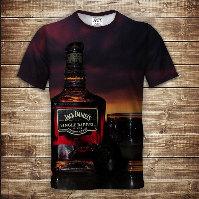 Camiseta 3D All Over Print Whisky