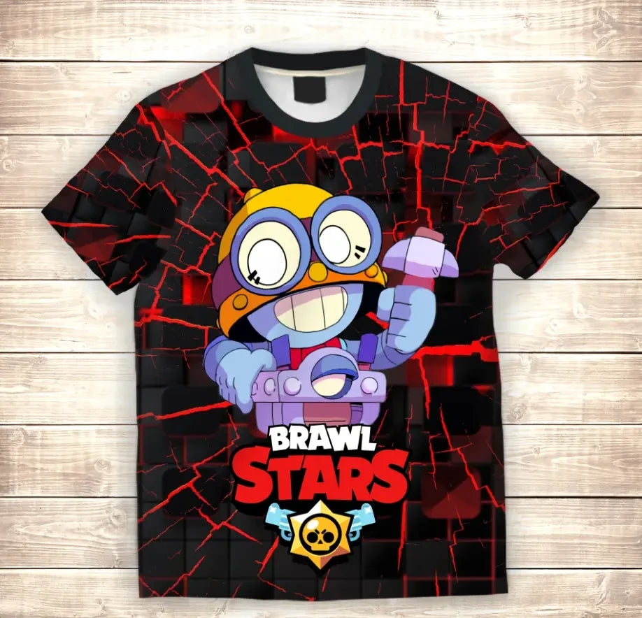 Camiseta 3D All Over Print Carl Brawl Stars