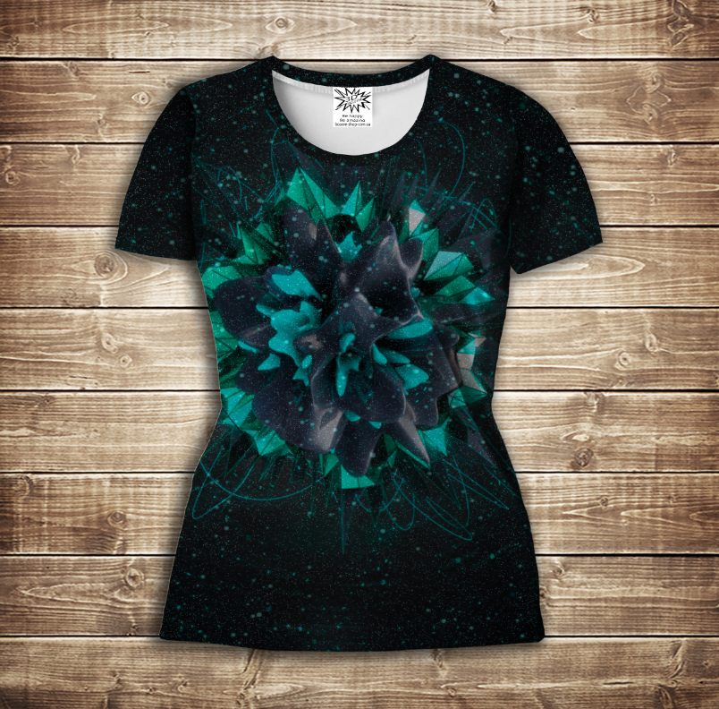 T-shirt 3D All Over Print - Flower plazma