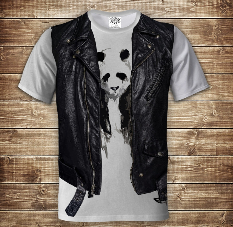 Camiseta 3D All Over Print Camiseta 2 en 1 + Chaleco Panda Acuarela Tallas Adulto y Niño