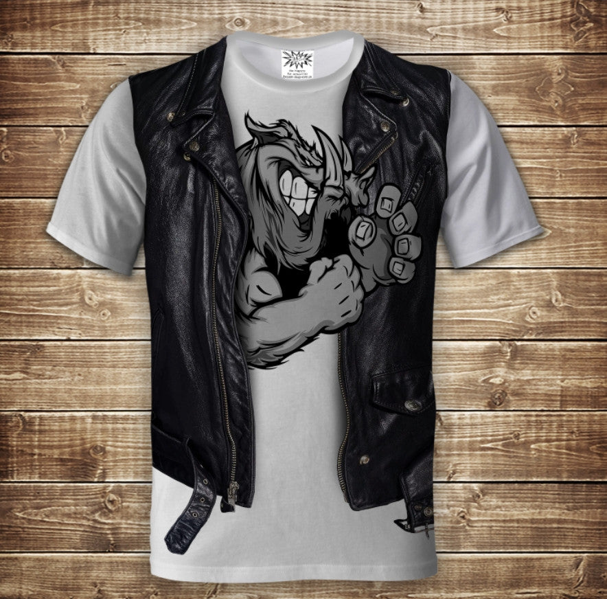 T-shirt 3D All Over Print 2-in-1 T-shirt + Vest Angry Boar Adult and Children Sizes