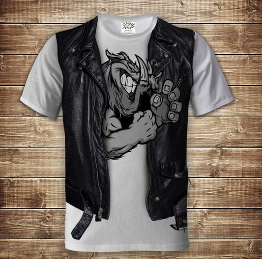 T-shirt 3D All Over Print 2-in-1 T-shirt + Vest Angry Boar Adult and Children Sizes