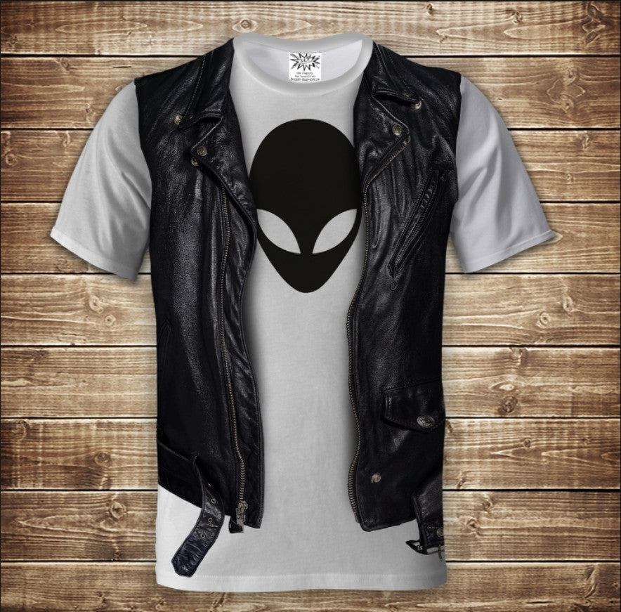 T-shirt 3D All Over Print 2-in-1 shirt + vest. Alien Adult and children's sizes.