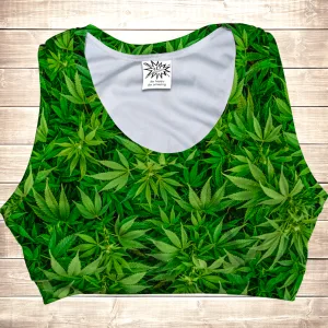 Топ спортивний 3D Канабіс