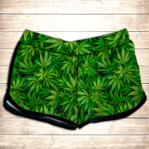 Шорти жіночі з 3D принтом - Канабіс