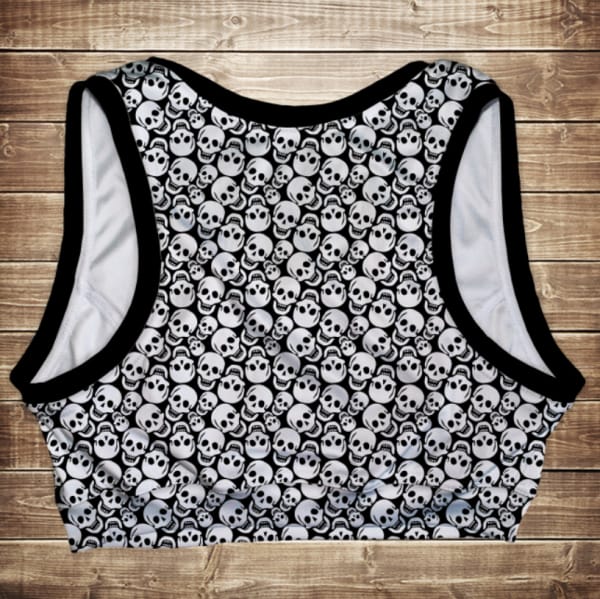 Топ спортивний 3D Sculls white