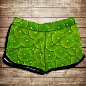 Шорти 3D принт жіночі-green lime