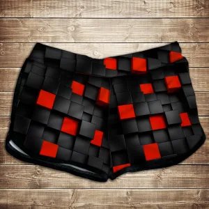 Шорти 3D принт жіночі- undegraund red cub