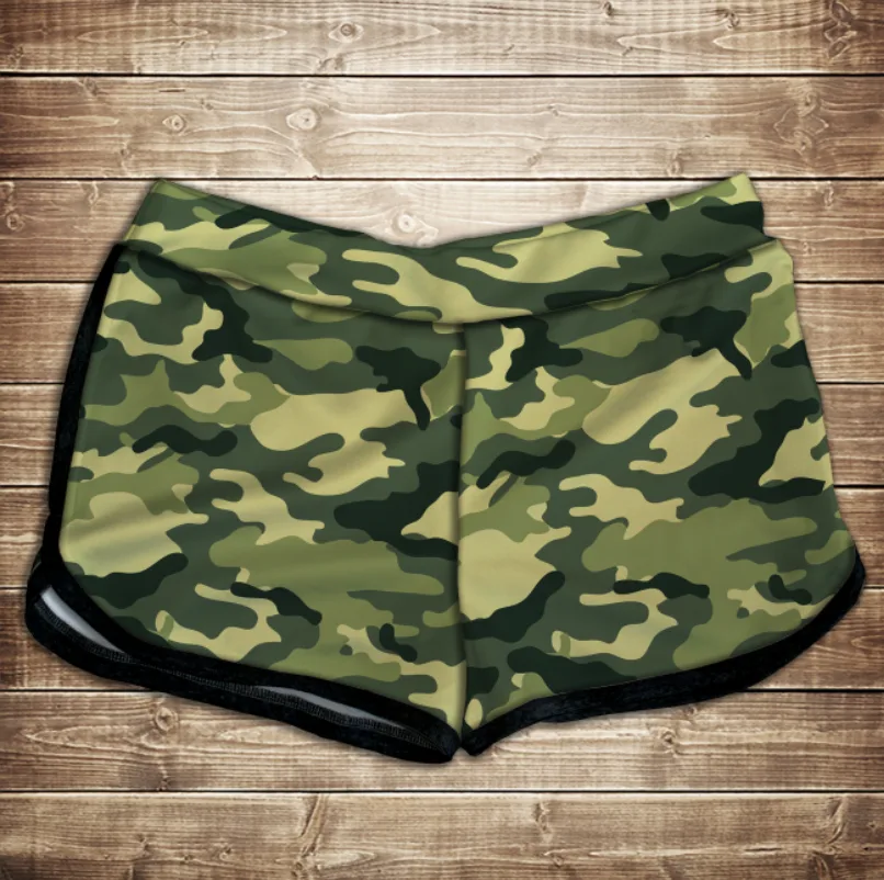 Шорти 3D принт жіночі-camuflage classic