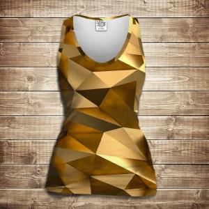 Майка 3D-Золотий кубізм