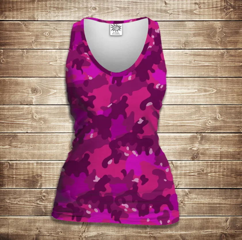 Майка 3D - Pink camuflage