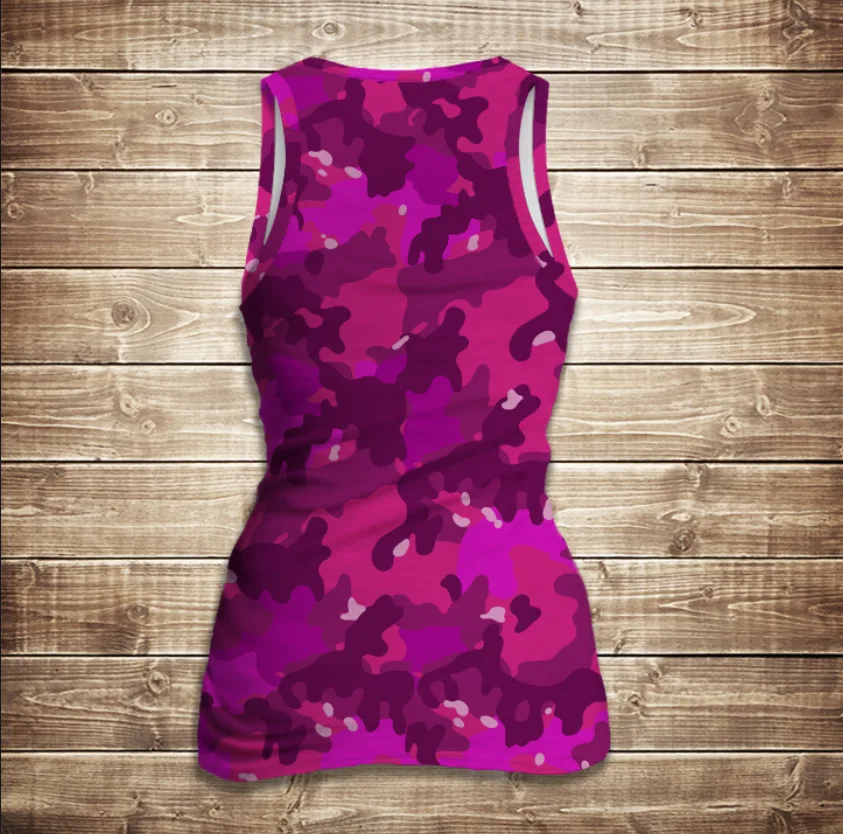 Майка 3D - Pink camuflage