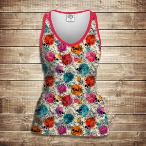 Майка 3D- Color sculls