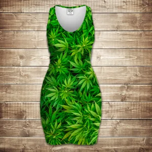 Плаття-майка 3D- Канабіс