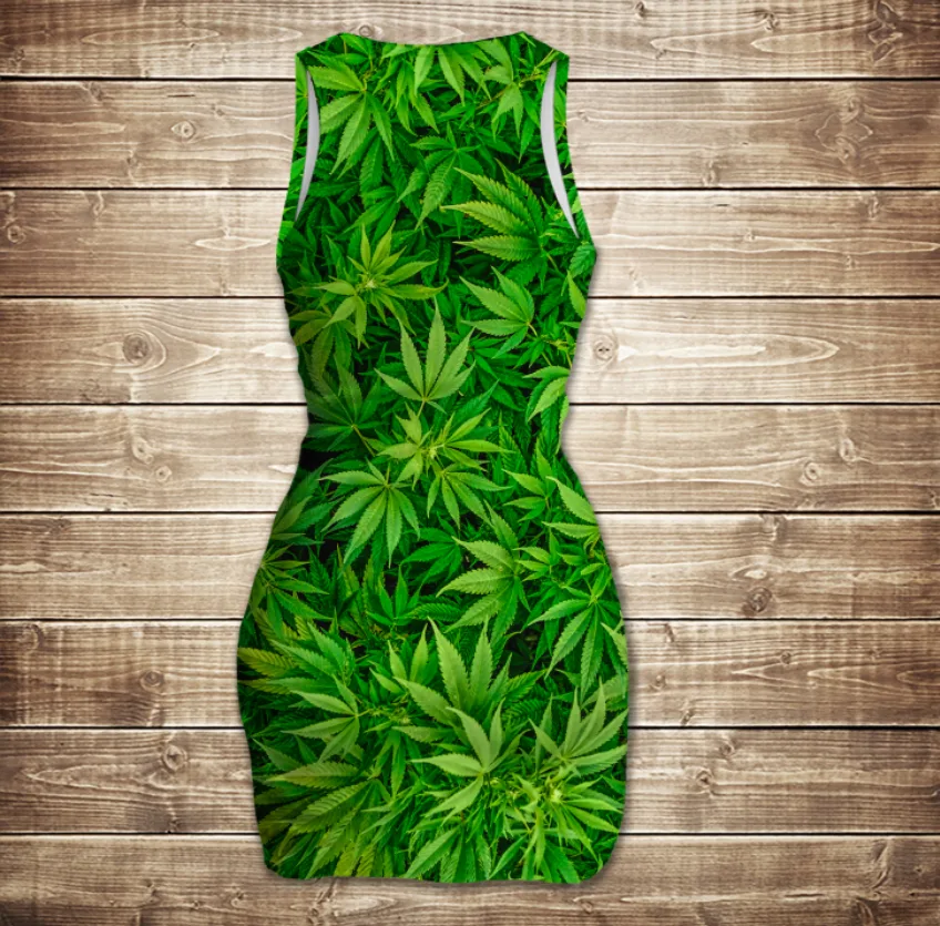Плаття-майка 3D- Канабіс