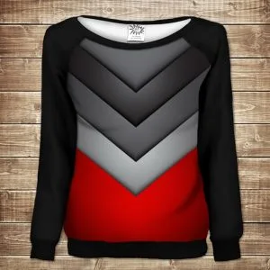 Жіночий світшот - реглан з відкритими плечима з 3D принтом-fantastic tehno