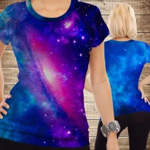 Футболка з 3D принтом на тему Космос Всесвіт і зірки Дорослі і дитячі розміри