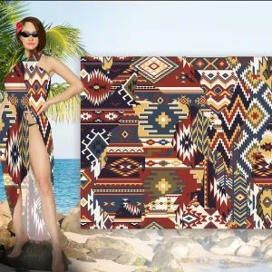 Парео-хустка-палантин 10в1 з принтом Native American