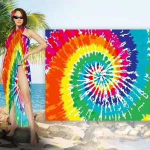 Парео-хустка-палантин 10в1 з принтом Tie-dye