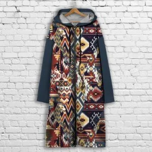 Кардиган - худі на блискавці з 3Д принтом Етно печворк