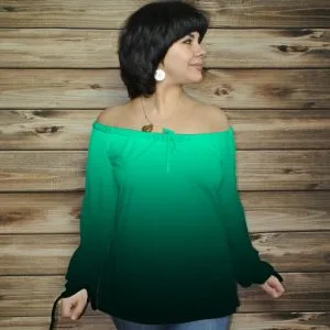 Блуза-туніка Carmen Ombre М'ятна загадка