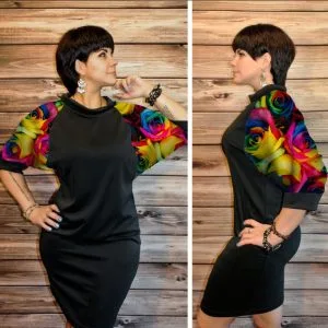 Розумне плаття з 3D принтом Кольорові троянди