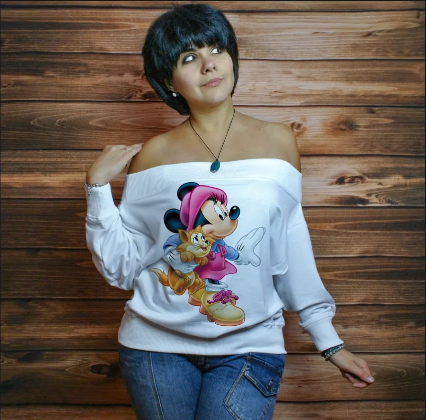 Жіночий світшот-з відкритими плечима з 3D принтом на тему: Павуки