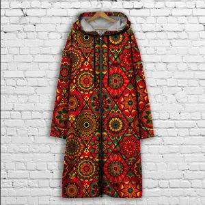 Кардиган - худі на блискавці з 3Д принтом Етно печворк