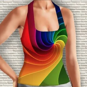 Майка 3D з принтом Веселка Дорослі і Дитячі розміри