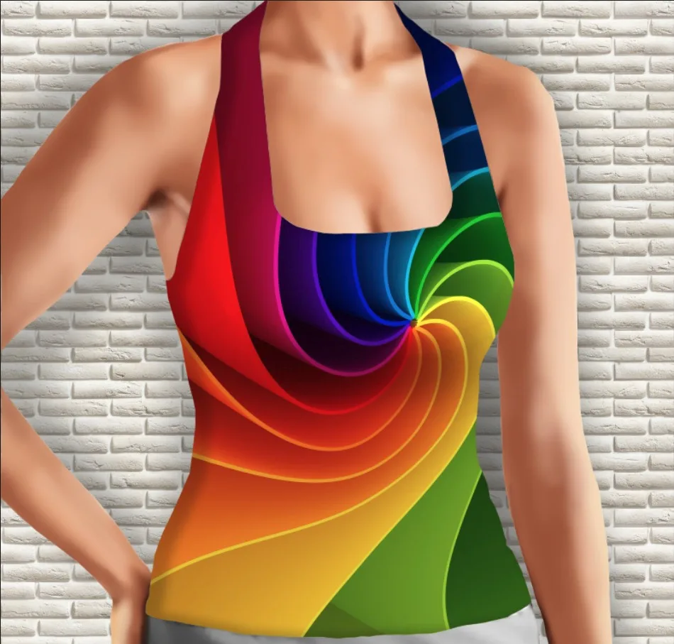 Майка 3D з принтом Веселка Дорослі і Дитячі розміри