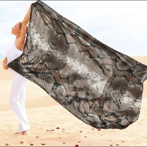 Парео-хустка-палантин 10в1 з принтом Шкіра пітона