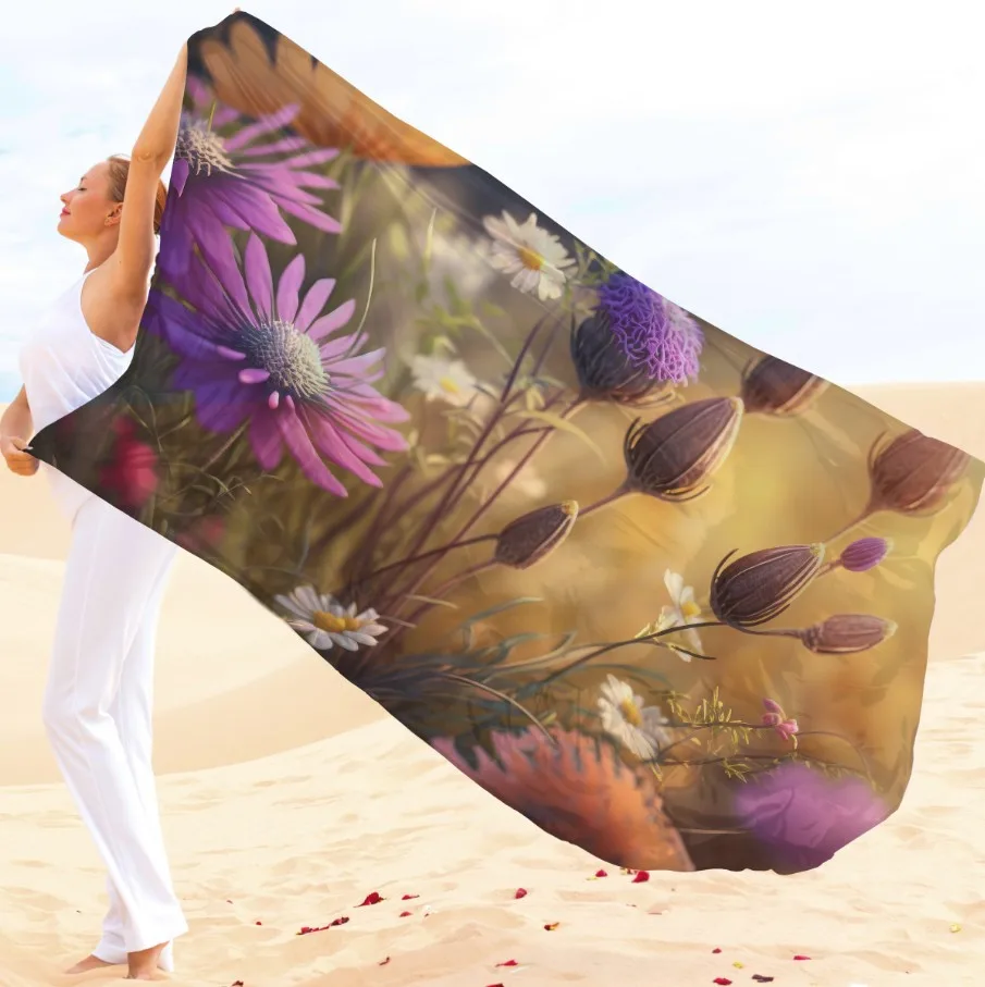 Парео-хустка-палантин 10в1 з принтом Квітковий принт